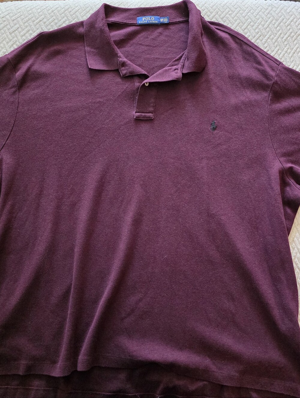 Polo by Ralph Lauren Men's Burgundy Polo Shirt 4XB